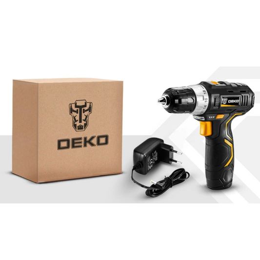 DEKO 12V Max Cordless Drill Electric Screwdriver with 1.3Ah DC Lithium-ion Battery (GCD Series) 
